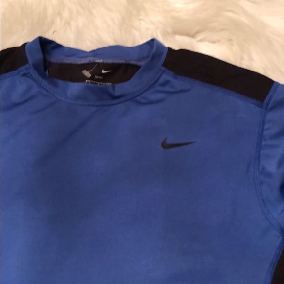 NIKE DRI-FIT ATHLETIC APPAREL WOMEN’S LARGE ROYAL BLUE BLACK - Picture 5 of 6